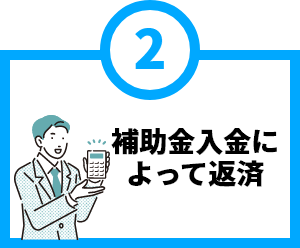 補助金入金によって返済