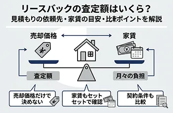 リースバックの査定額はいくら？見積もりの依頼先・家賃の目安・比較