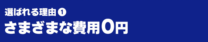 様々な費用0円